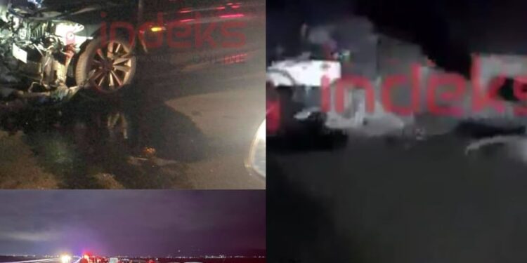 Një i vdekur dhe dy të lënduar nga aksidenti i mbrëmshëm në autostradën “Arbën Xhaferi” (Video)
