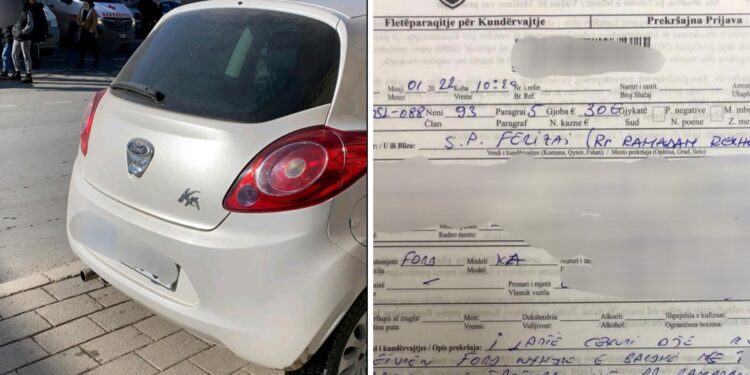 E parkoj veturën në trotuar, kjo është gjoba që e priti ferizajasin