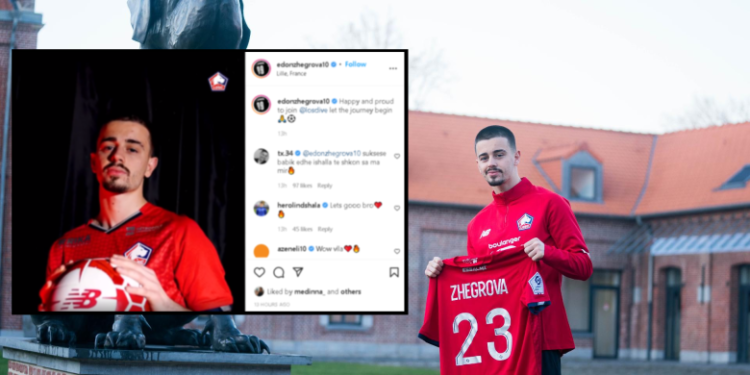 “Suksese babik”: Futbollistët shqiptarë urojnë Edon Zhegrovën për transferimin në Lille
