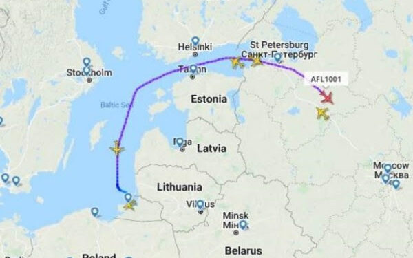 Avionët rusë i bien rreth e rrotull për të shmangur hapësirën ajrore të BE-së