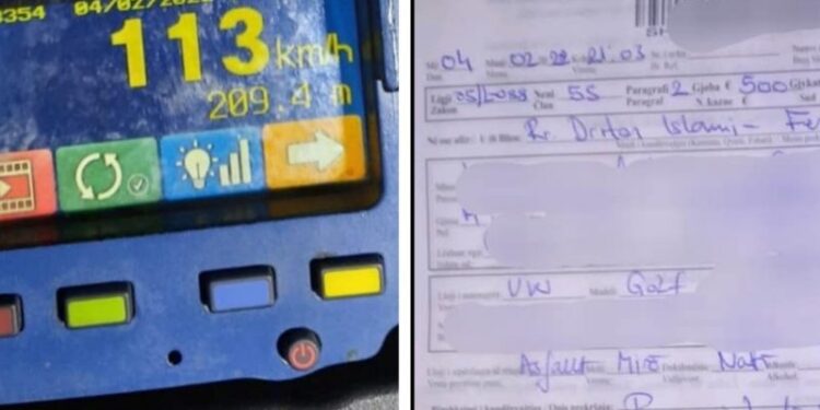 ‘Shpejtësi dhe çmenduri’: Kosovari bën vozitje të shpejtë brenda qytetit, e pëson keq nga policia