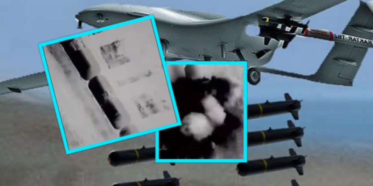 Droni turk Byaraktar po bën kerdin mbi rusët: 96 tanke të armikut bëhen shkrumb e hi(Video)