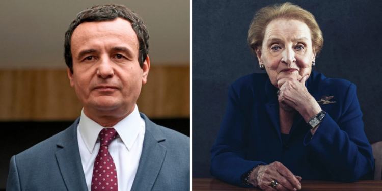 Kurti i pikëlluar për vdekjen e Madeline Albright: Ishte mike e Kosovës – do të na mungojë