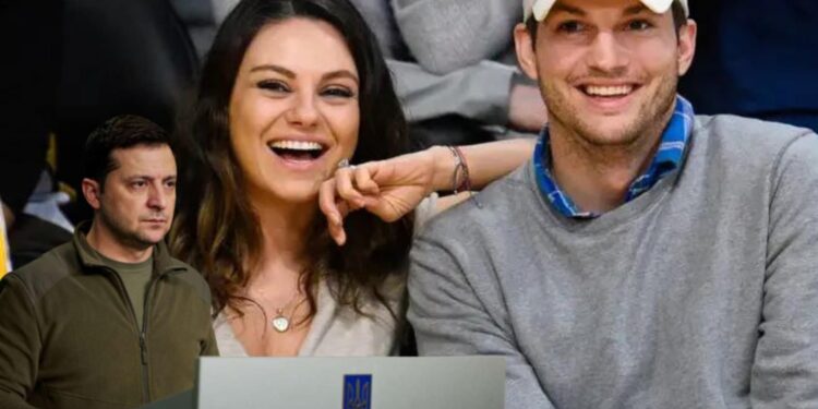 Çifti i famshëm hollivudian bisedon me Zelensky-n, mblodhën 35 milionë dollarë për Ukrainën