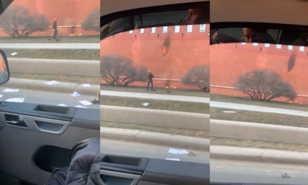 Rusi gjuan me koktej molotovi muret e Kremlinit në Moskë (VIDEO)