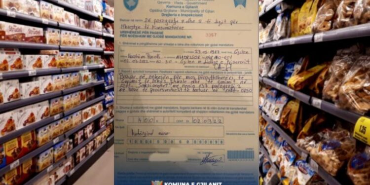 Marketi në Gjilan për 86 cent dënohet 400 euro