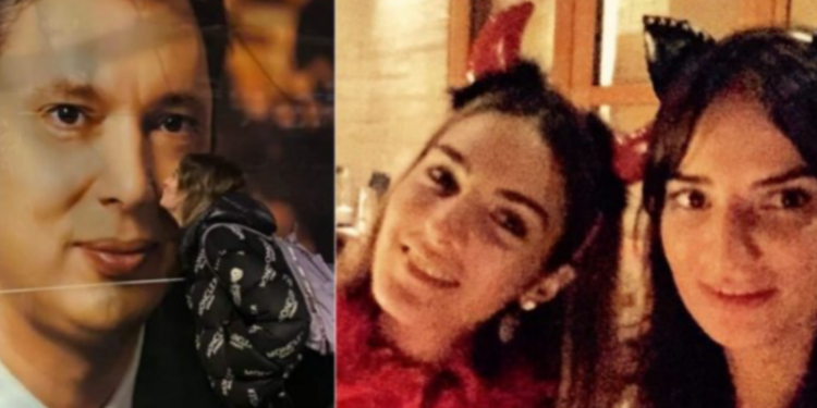 Motra e modeles shqiptare puthë postierin e Vucic