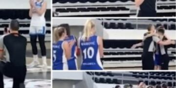 Gjyqtari në Mal të Zi vendos t’i propozojë martesë lojtares gjatë ndeshjes