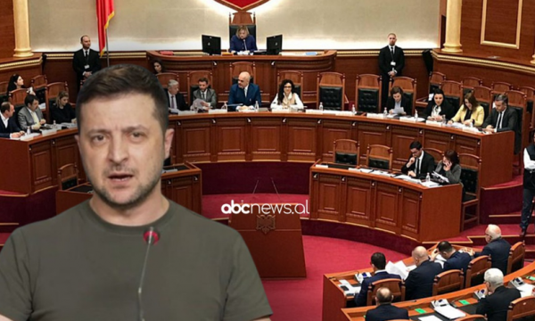 Zelensky i drejtohet Kuvendit të Shqipërisë me një mesazh të martën