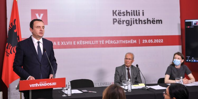 Kurti në mbledhjen e Këshillit të Përgjithshëm të VV-së: Kosova, fanar i demokracisë