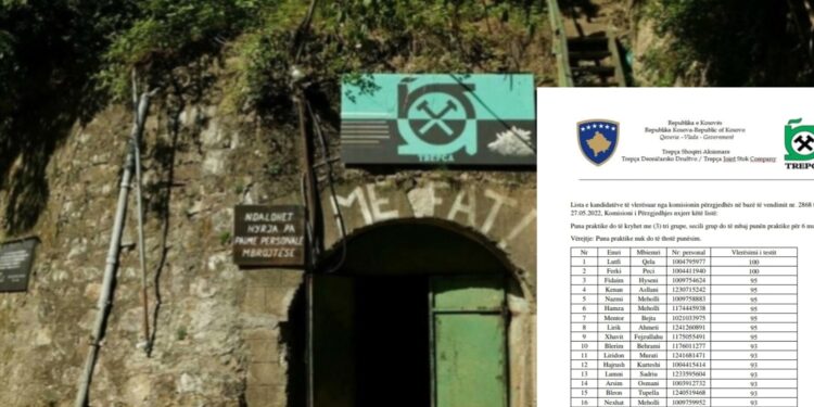 Publikohet lista e kandidatëve që u pranuan për punë praktike në Trepçë