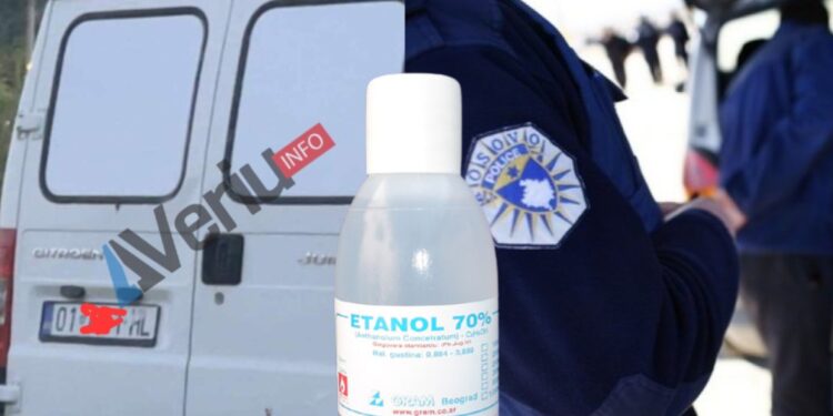 Ekskluzive: Policia kap 3 tonë etanol të kontrabanduar, transportohej nga Mitrovica e veriut për në Suharekë (Foto)