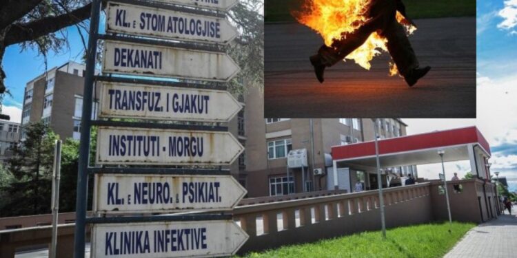 I riu kosovar lyen veten me benzinë dhe tenton të digjet, dërgohet me urgjencë në QKUK