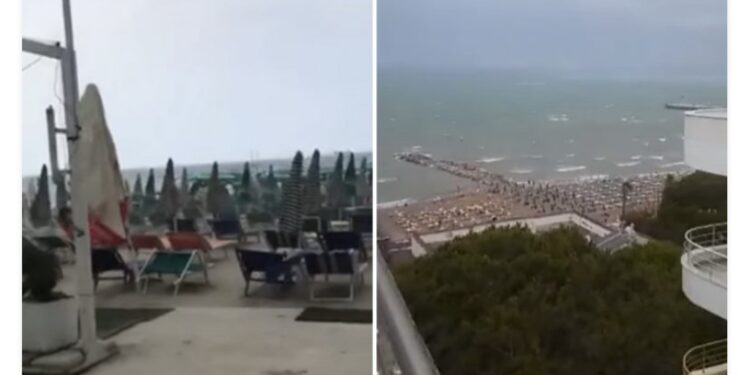 Stuhia përfshin bregdetin, pushuesit largohen nga plazhi i Durrësit