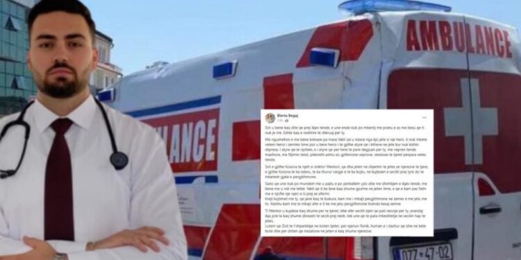 “Kujtimet me ty kam me i mbajtë në zemër” – Reagimi prekës i të fejuarës së mjekut që vdiq pas aksidentit me ambulancë në Gjakovë