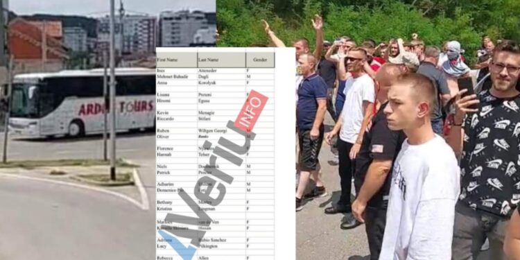 Kompania e autobusit: Nuk transportonin studentë serbë në Prekaz, por evropianë (LISTA e udhëtarëve)