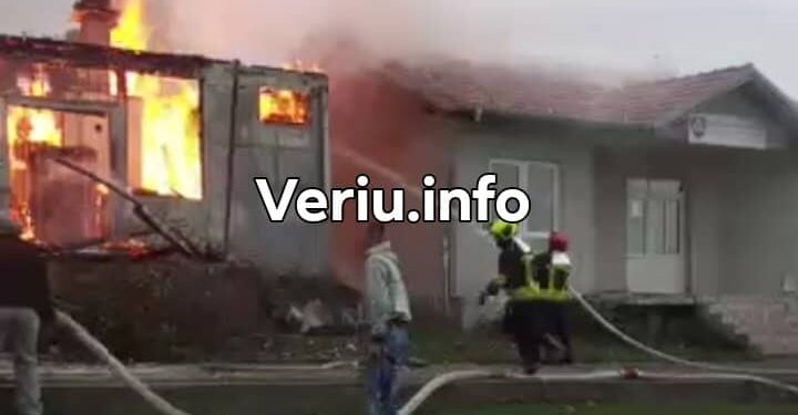 Pamje/ Digjet ish-objekti i ambulantës së vjetër në Rashan të Mitrovicës, policia jep detaje