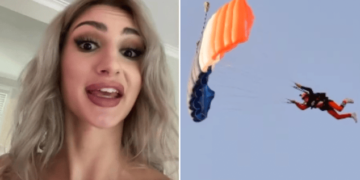 Nuk iu hap parashuta, “Miss Canada” vdes në hedhjen e saj të parë me parashutë