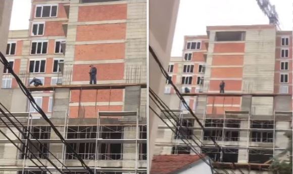 Zero siguri, punëtorët e ndërtimtarisë në Prishtinë rrezikojnë jetën në vendin e punës (VIDEO)
