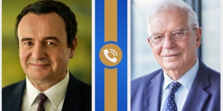 Kurti dhe Borrell bisedojnë për kornizën e marrëveshjes Kosovë-Serbi