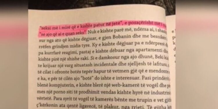 Dhurata nga Beogradi, libra erotikë për klasat e nënta në Ferizaj