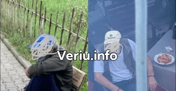 Burri që kërkon lëmoshë shihet duke ngrënë mezë e duke pirë birra (FOTO)