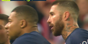 E çuditshme, Ramos merr një karton të verdhë dhe një të kuq brenda 1 minute