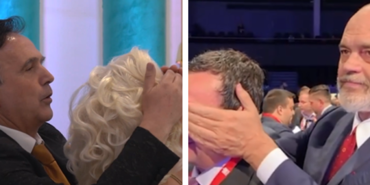 Naimi e Mihrija rikrijojnë momentin viral kur Edi Rama ia mbylli sytë Albin Kurtit