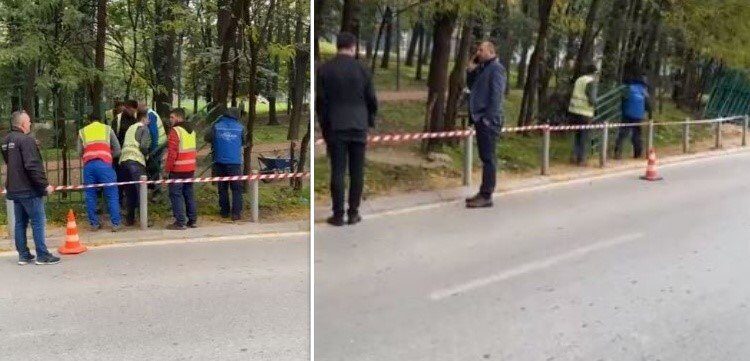 Aksion i hershëm i Komunës së Prishtinës, po lirohet trotuari dhe po hiqen rrethojat te Parku i Qytetit