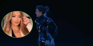 Momenti kur Arbnora Ademajt i griset kostumi gjatë performancës live