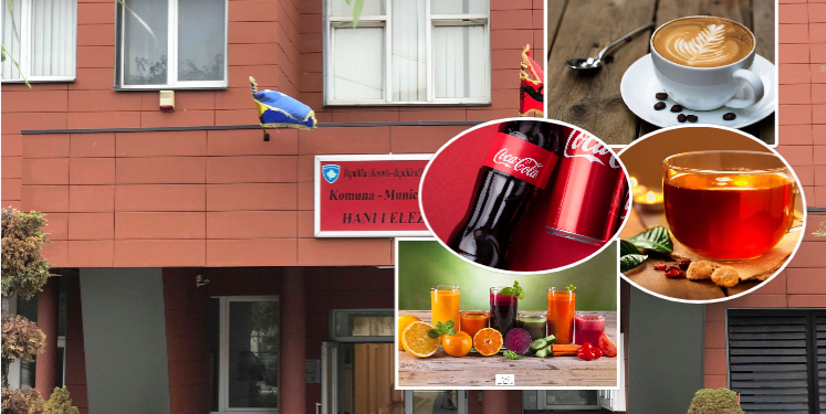 Kafe, çaj e lëngje| Komuna e vogël e Hanit të Elezit e mbush bufenë me pije në vlerë 10 mijë euro