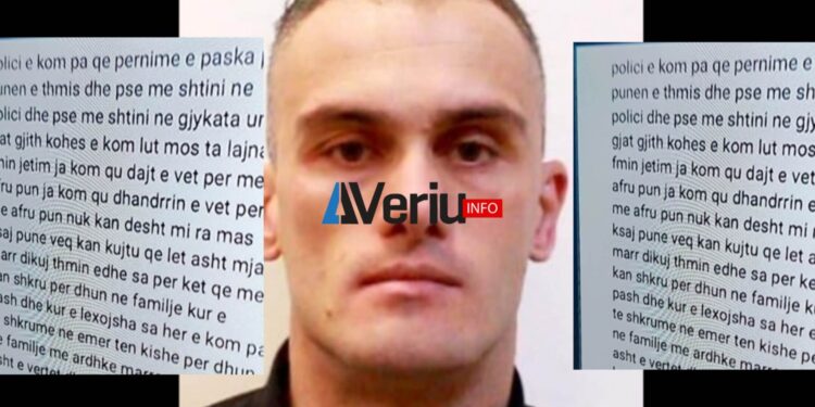 Kjo është letra që Sokol Halili e la para se të vetëvritej