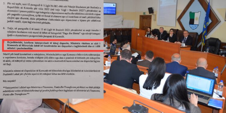 Vendos MAPL: Komuna e Mitrovicës mori dy vendime të paligjshme (DOKUMENT)