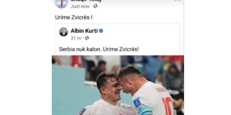 Emocionohet Shaqir Totaj i PDK-së, ia bën share Albin Kurtit