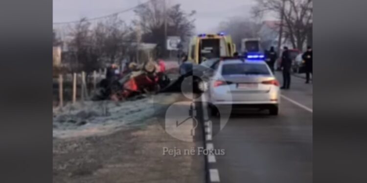 Aksident i rëndë në Pejë, një i vdekur edhe tre të lënduar