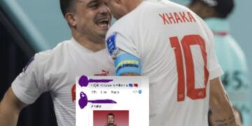 “Xhaka, UÇK, Kosova” – Faqja e Federatës së Serbisë vershohet nga komentet e kosovarëve