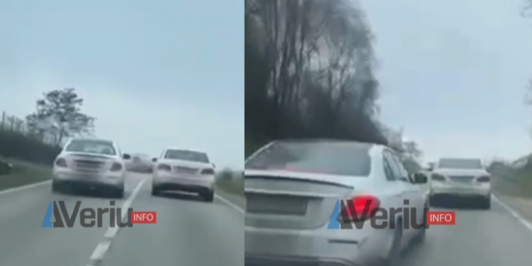 E frikshme: Mercedesi tejkalon dy herë në vijë të plotë në Istog (Video)