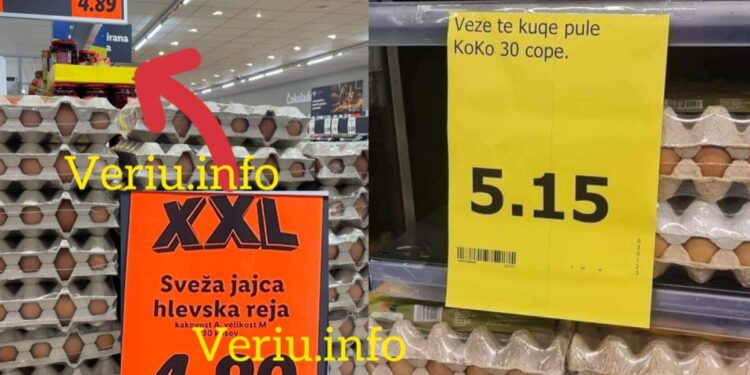 E pabesueshme, por e vërtetë: Çmimi i vezëve më lirë në Slloveni se sa në Kosovë