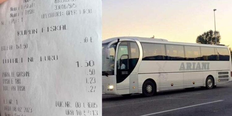 “Kështu forcohet shteti” – gazetari e vlerëson lartë kompaninë e autobusve “Ariani” për shembullin e lëshimit të kuponëve fiskal