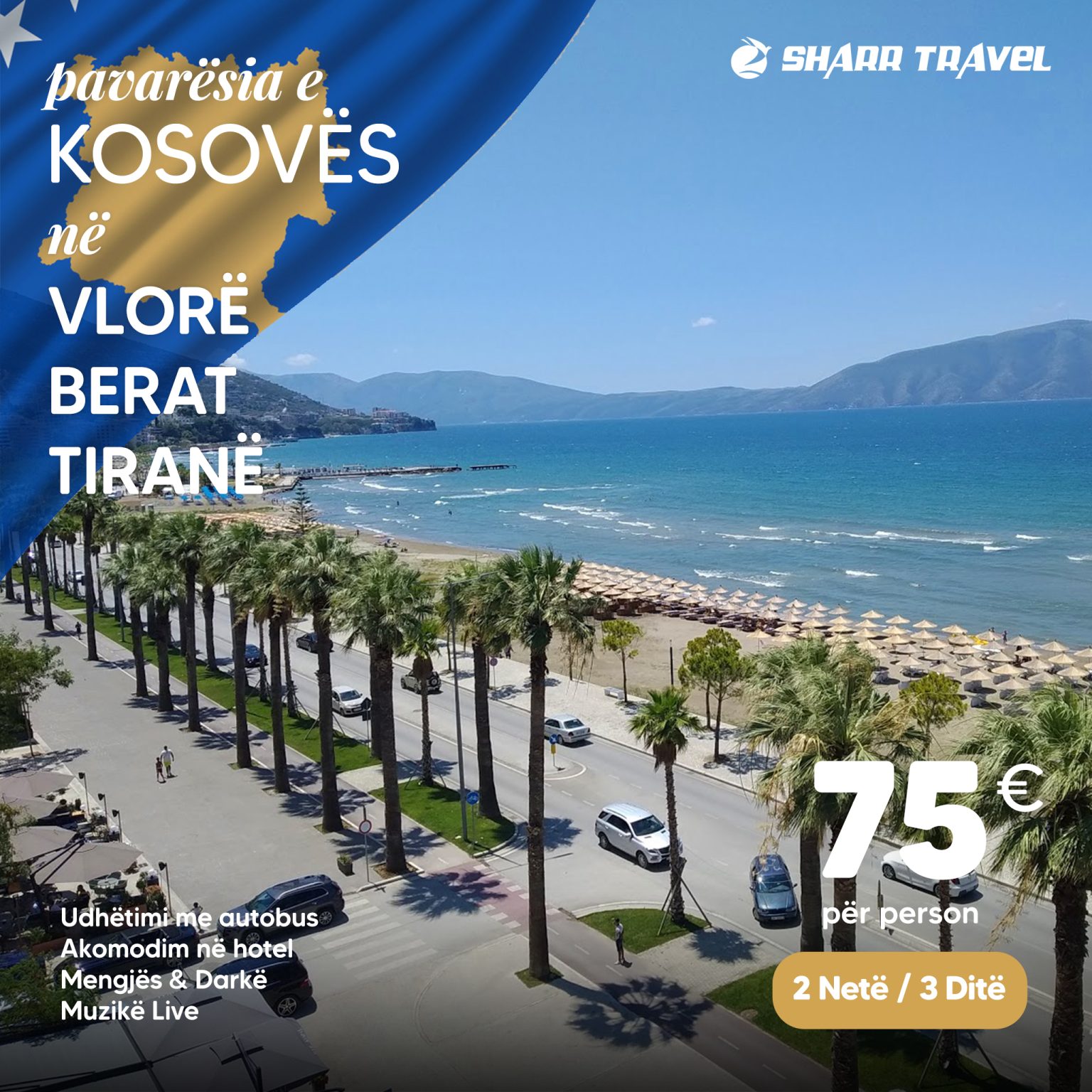 sharr travel vlore prishtine