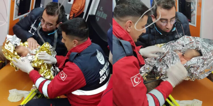 Mrekulli në Hatay: Foshnja 10-ditëshe nxirret e gjallë pas 90 orësh nën rrënoja
