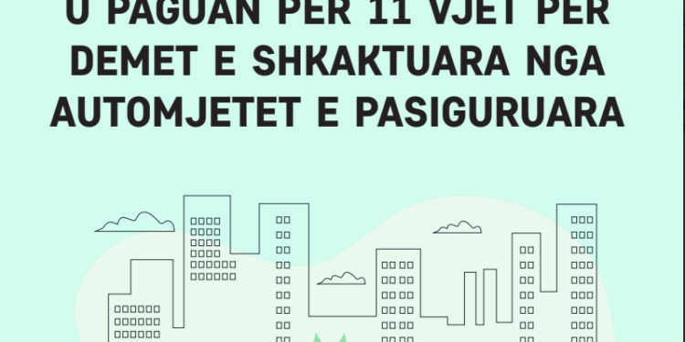 42,000,000 € u paguan për 11 vjet për demet e shkaktuara nga automjetet e pasiguruara