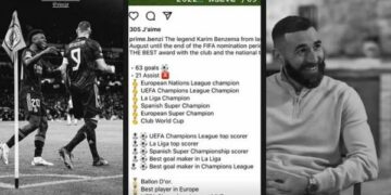 Benzema i pakënaqur me FIFA-n, i publikon të arriturat e tij të vitit 2022