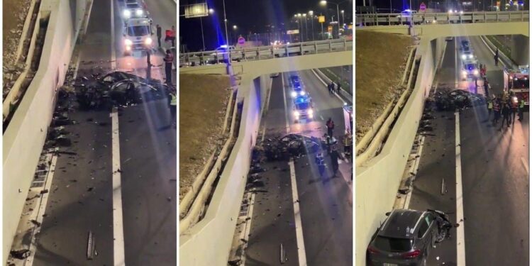Vetura “fluturoi” nga mbikalimi në Tiranë, dy vajza mbesin të vdekura, tre të plagosur