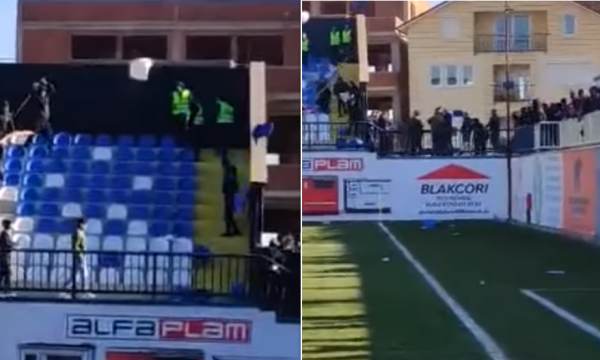 Tre tifozë dhe dy policë të lënduar, 21 persona të arrestuar