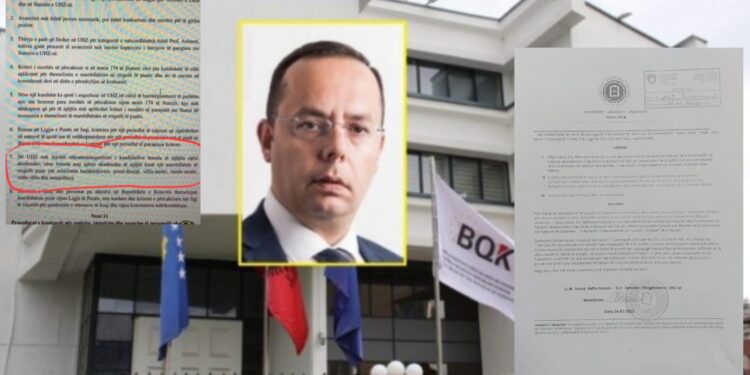 Kryetari i Bordit të BQK-së Bashkim Nurboja punon në kundërshtim me Ligjin në Universitetin ‘Haxhi Zeka’ (Dokument)