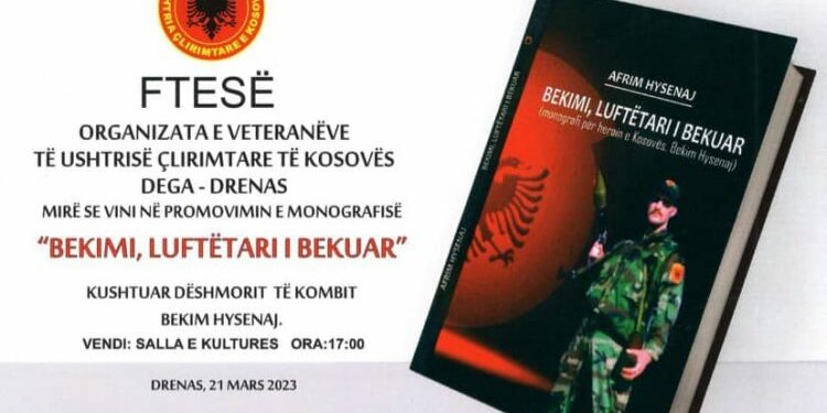 Dëshmorit të kombit Bekim Xh. Hysenaj i kushtohet monografi: “Bekimi, luftëtari i bekuar”