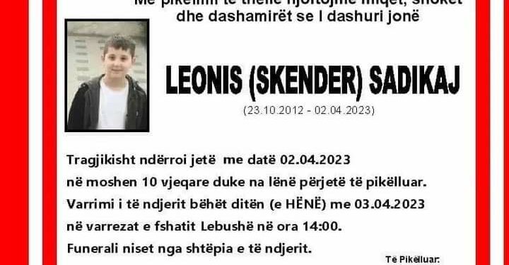E dhimbshme: Ky është 10 vjeçari që vdiq pasi ra nga ballkoni