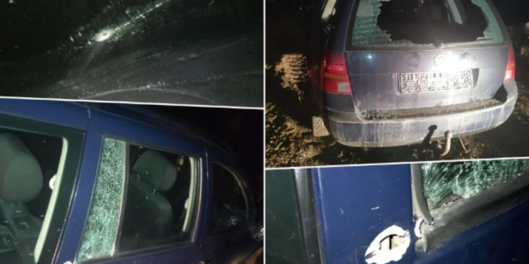 Publikohen pamjet e veturës ku u plagos një serb, e që dyshohet se u qëllua nga një polic i Kosovës