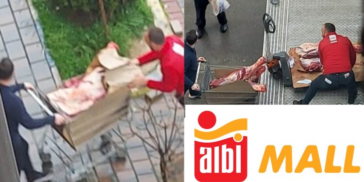 Kështu bartet mishi i “freskët” në marketin Albi, AVUK hesht